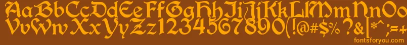 Подробнее о шрифте BerryRotunda Шрифт BerryRotunda – оранжевые шрифты на коричневом фоне