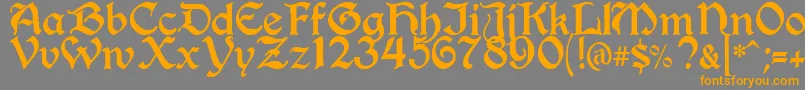 BerryRotunda Font – Orange Fonts on Gray Background