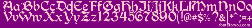 BerryRotunda Font – Pink Fonts on Purple Background
