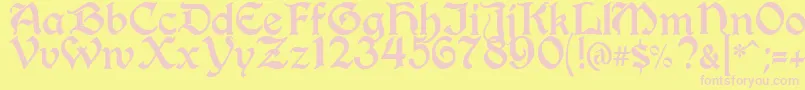 BerryRotunda Font – Pink Fonts on Yellow Background
