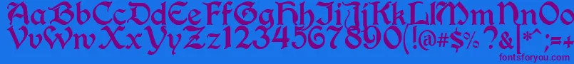 BerryRotunda Font – Purple Fonts on Blue Background