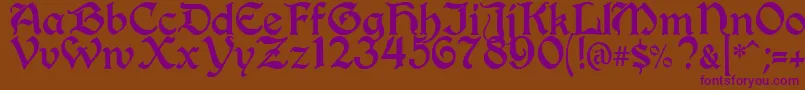 BerryRotunda Font – Purple Fonts on Brown Background