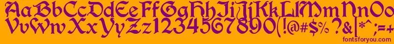 BerryRotunda Font – Purple Fonts on Orange Background