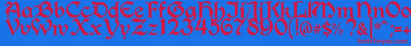 BerryRotunda Font – Red Fonts on Blue Background