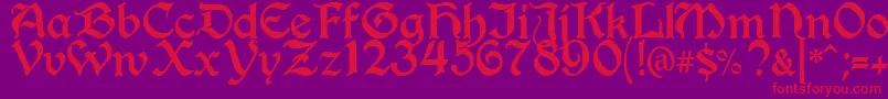 BerryRotunda Font – Red Fonts on Purple Background