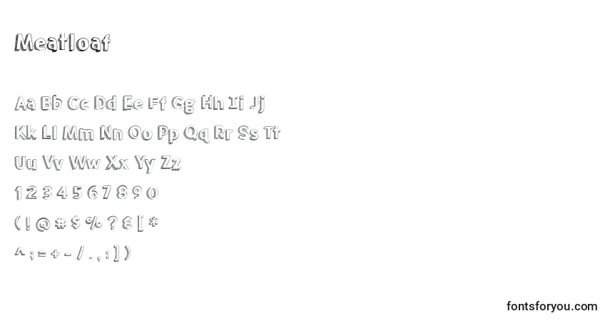 Fuente Meatloaf - alfabeto, números, caracteres especiales