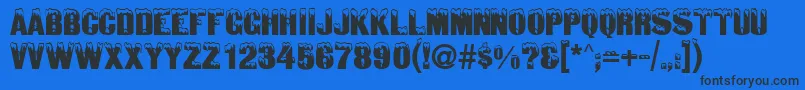 SnowtopcapsRegular Font – Black Fonts on Blue Background