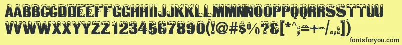 SnowtopcapsRegular Font – Black Fonts on Yellow Background