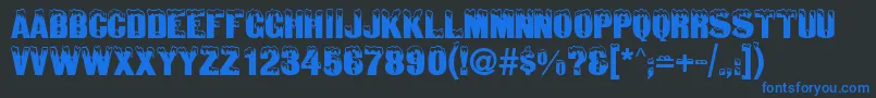 SnowtopcapsRegular Font – Blue Fonts on Black Background