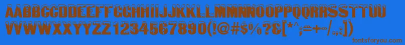 SnowtopcapsRegular Font – Brown Fonts on Blue Background