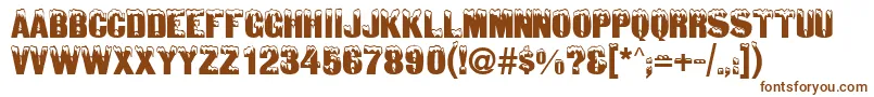 SnowtopcapsRegular Font – Brown Fonts on White Background