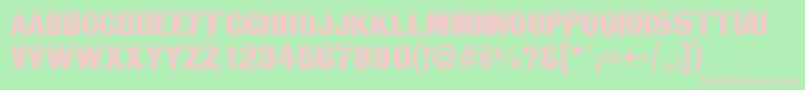 SnowtopcapsRegular Font – Pink Fonts on Green Background