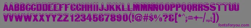 SnowtopcapsRegular Font – Purple Fonts on Gray Background