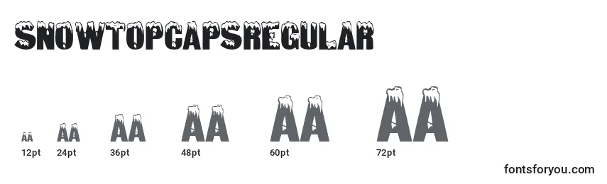 SnowtopcapsRegular Font Sizes