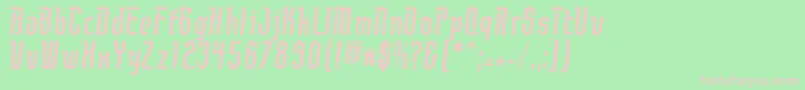 フォントContact – 緑の背景にピンクのフォント