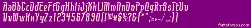 Contact Font – Pink Fonts on Purple Background