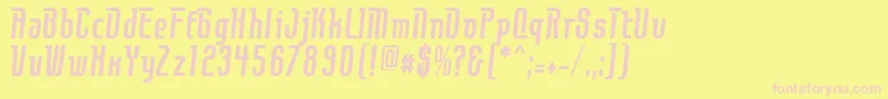 Contact Font – Pink Fonts on Yellow Background