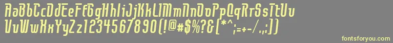 Contact-fontti – keltaiset fontit harmaalla taustalla