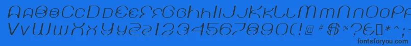 KickinglimosRegular Font – Black Fonts on Blue Background