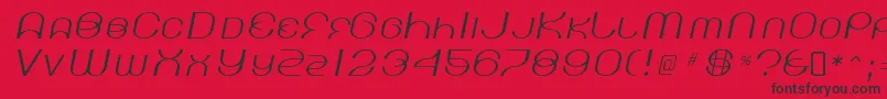 Шрифт KickinglimosRegular – чёрные шрифты на красном фоне