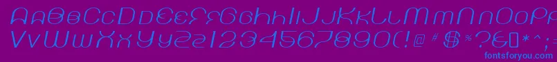 KickinglimosRegular Font – Blue Fonts on Purple Background