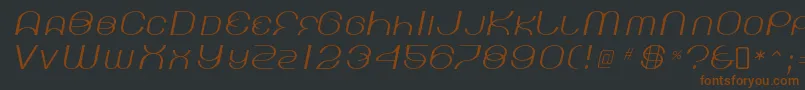 KickinglimosRegular Font – Brown Fonts on Black Background