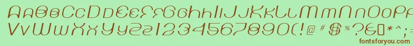 KickinglimosRegular Font – Brown Fonts on Green Background
