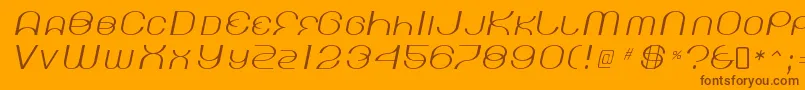 KickinglimosRegular Font – Brown Fonts on Orange Background