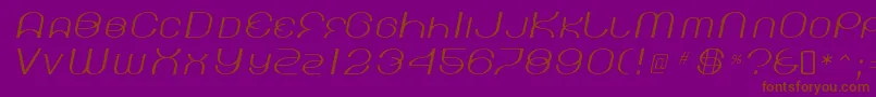 Шрифт KickinglimosRegular – коричневые шрифты на фиолетовом фоне