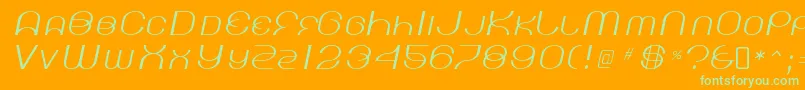 KickinglimosRegular Font – Green Fonts on Orange Background