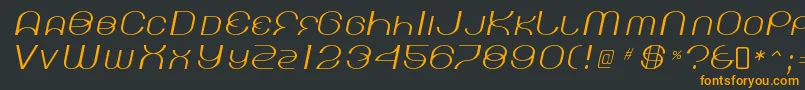 Шрифт KickinglimosRegular – оранжевые шрифты на чёрном фоне