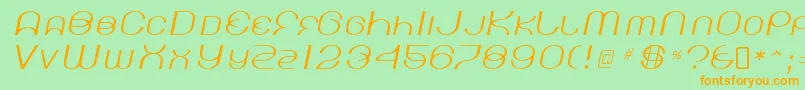 KickinglimosRegular Font – Orange Fonts on Green Background