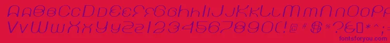 Шрифт KickinglimosRegular – фиолетовые шрифты на красном фоне