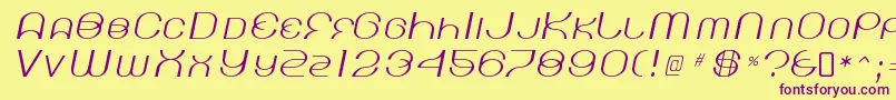 KickinglimosRegular Font – Purple Fonts on Yellow Background
