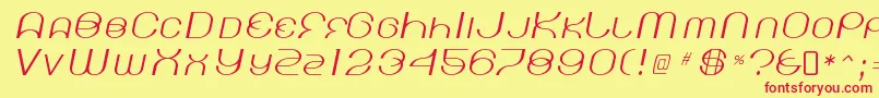 KickinglimosRegular Font – Red Fonts on Yellow Background