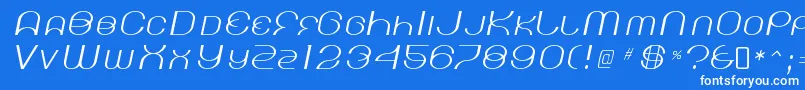 KickinglimosRegular Font – White Fonts on Blue Background