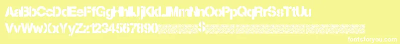 Partylights Font – White Fonts on Yellow Background