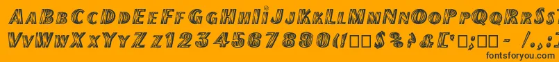 Flash Font – Black Fonts on Orange Background