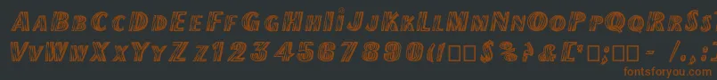 Flash-fontti – ruskeat fontit mustalla taustalla