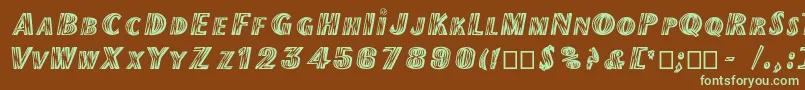 Flash Font – Green Fonts on Brown Background