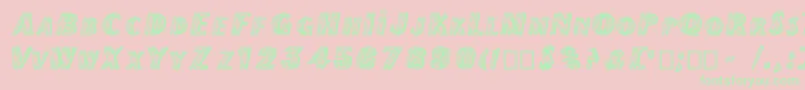 Flash Font – Green Fonts on Pink Background