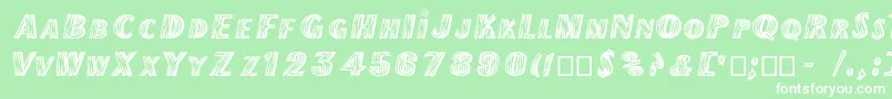 Flash Font – White Fonts on Green Background