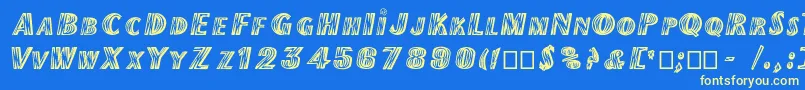 Flash Font – Yellow Fonts on Blue Background