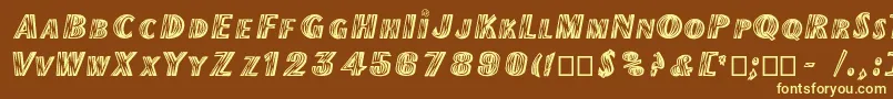 Flash Font – Yellow Fonts on Brown Background