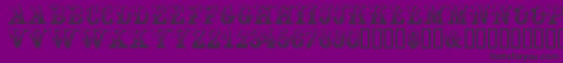 Fonte Festivacapsssk – fontes pretas em um fundo violeta