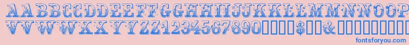 Festivacapsssk Font – Blue Fonts on Pink Background