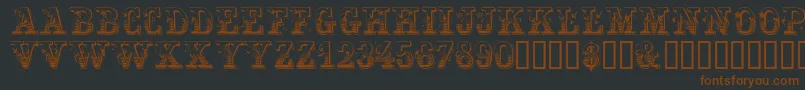 Festivacapsssk Font – Brown Fonts on Black Background