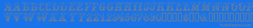 Festivacapsssk Font – Gray Fonts on Blue Background