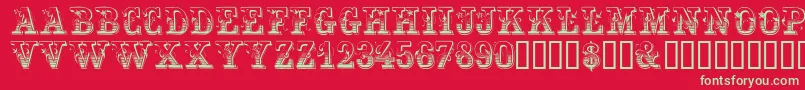 Festivacapsssk Font – Green Fonts on Red Background