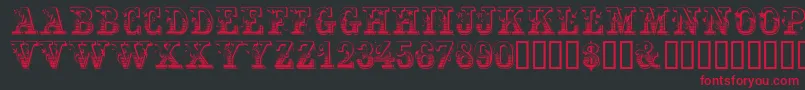 Festivacapsssk Font – Red Fonts on Black Background